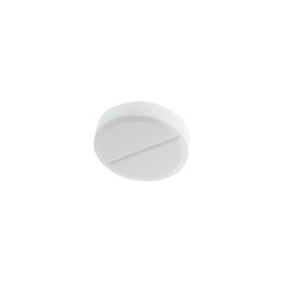 One antibiotic pill isolated on white. Medicinal treatment