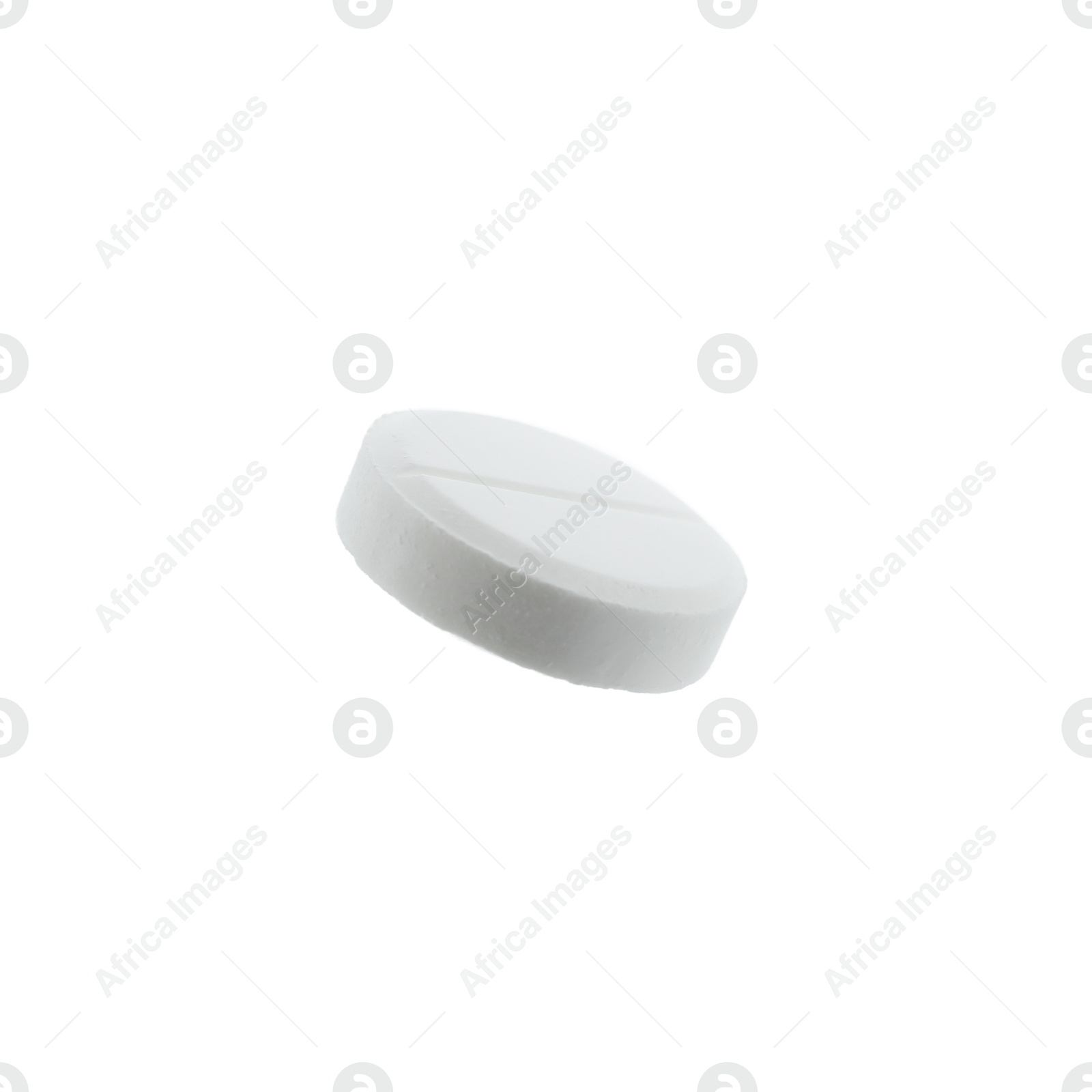 Photo of One antibiotic pill isolated on white. Medicinal treatment