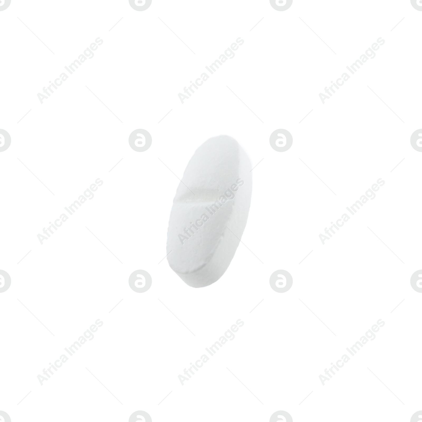 Photo of One antibiotic pill isolated on white. Medicinal treatment