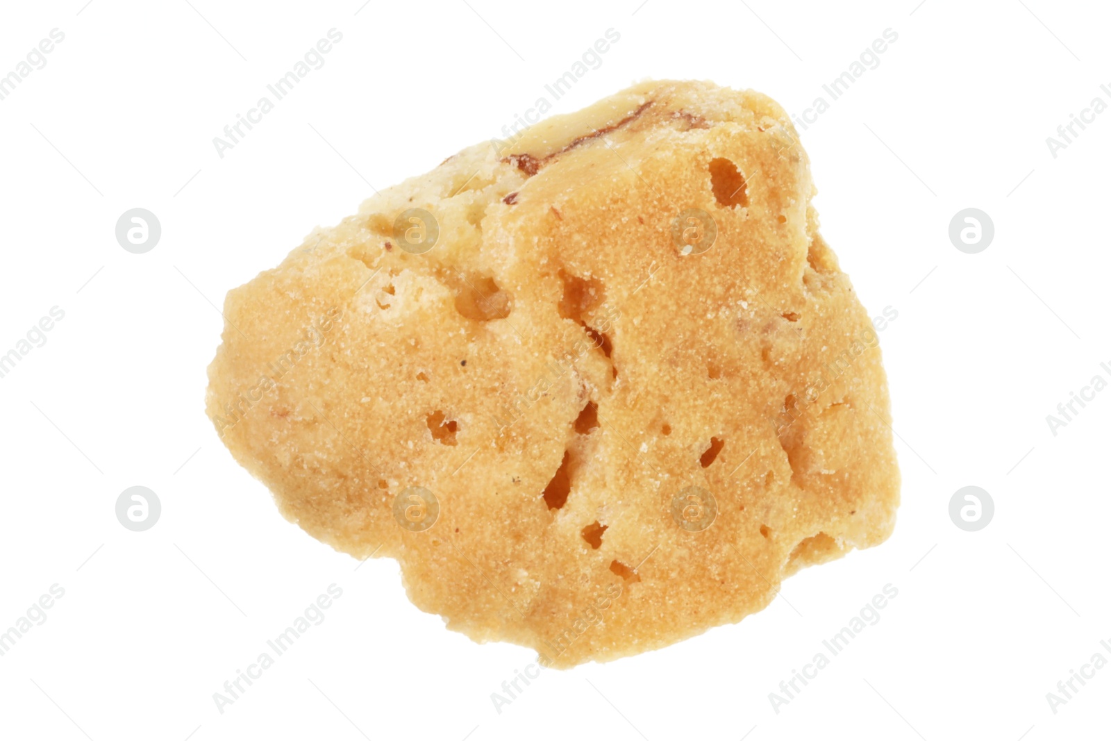 Photo of Piece of traditional Italian almond biscuit (Cantucci) isolated on white