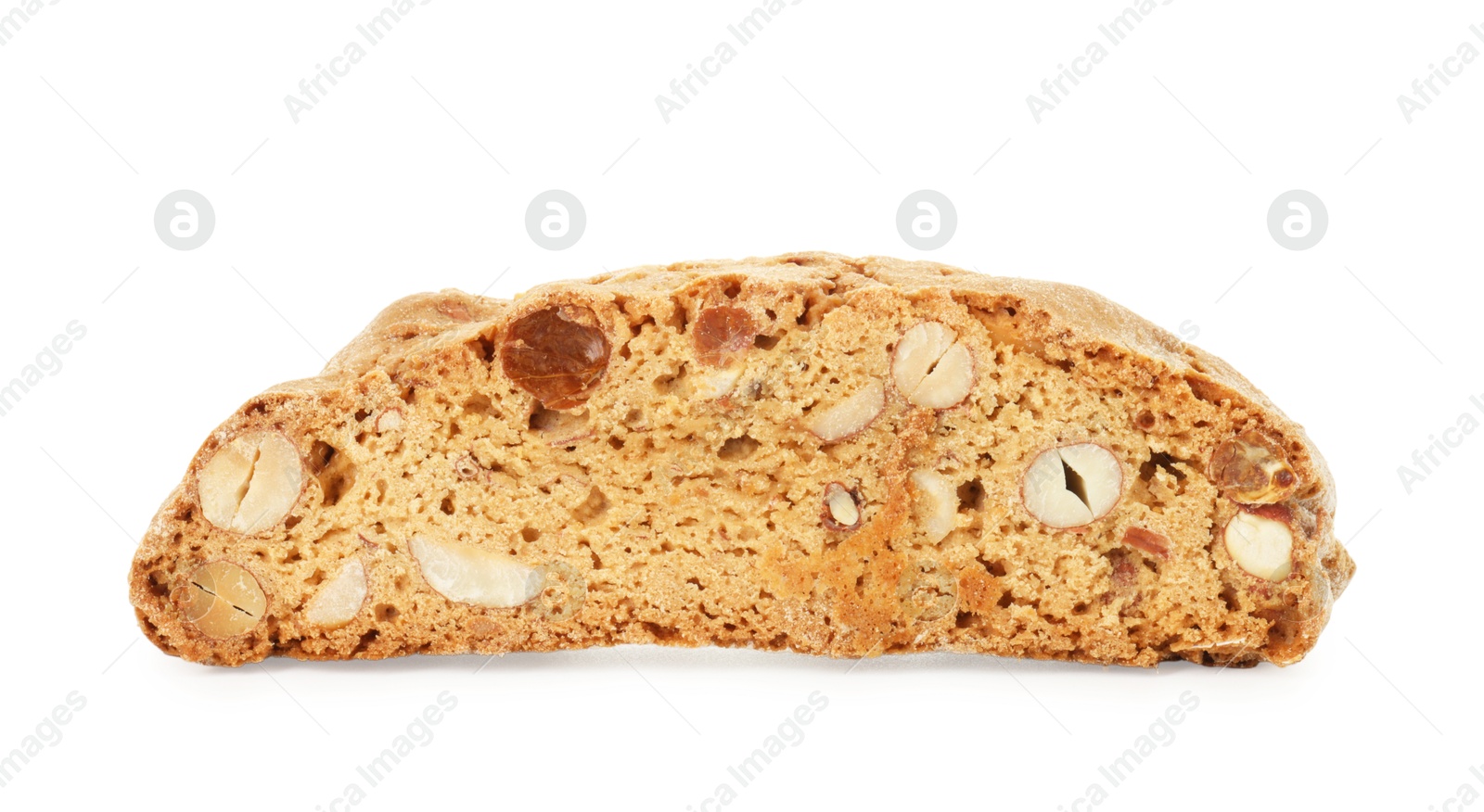 Photo of Traditional Italian almond biscuit (Cantucci) isolated on white