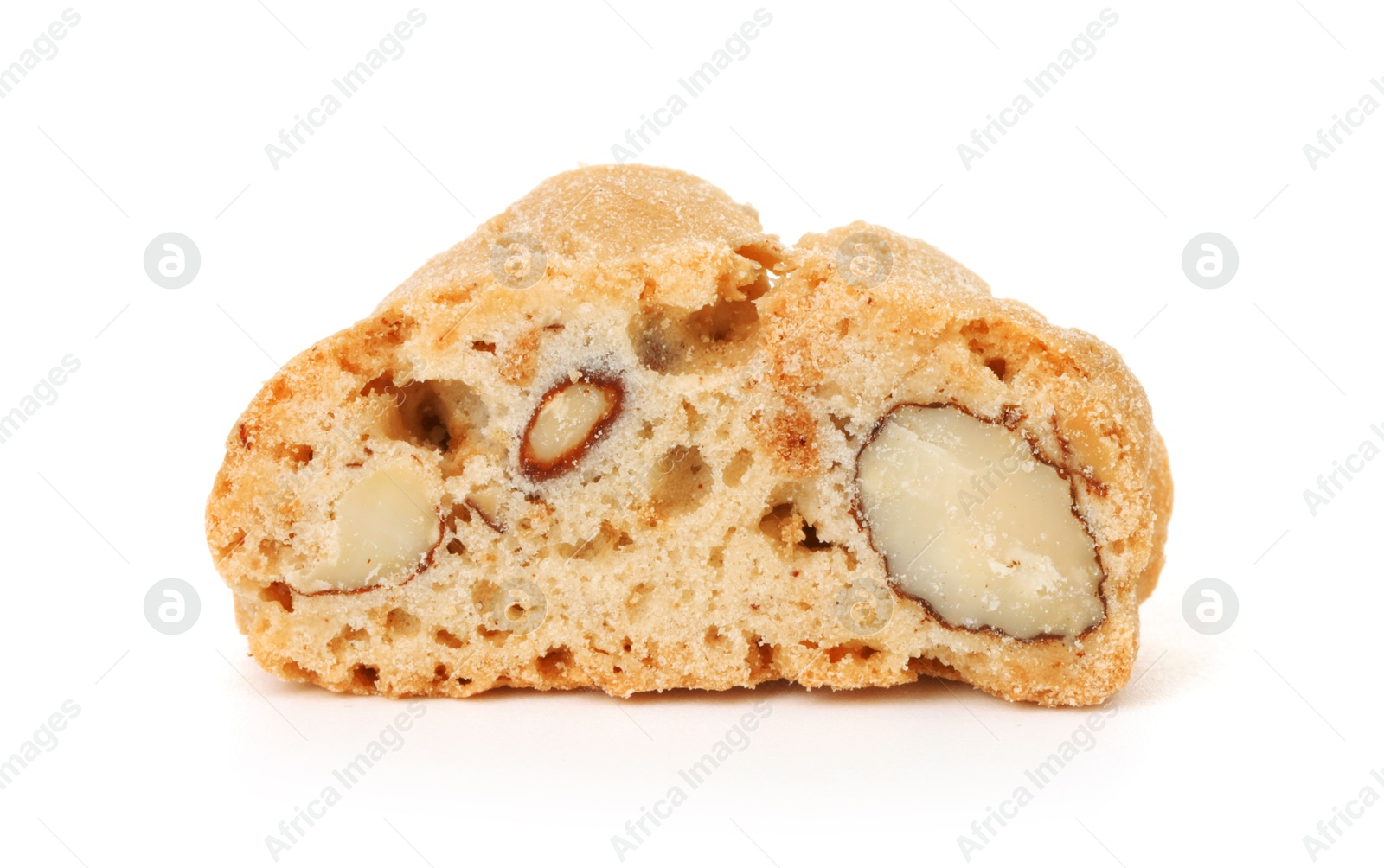 Photo of Traditional Italian almond biscuit (Cantucci) isolated on white