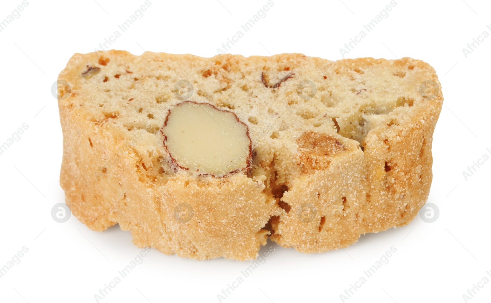 Photo of Traditional Italian almond biscuit (Cantucci) isolated on white