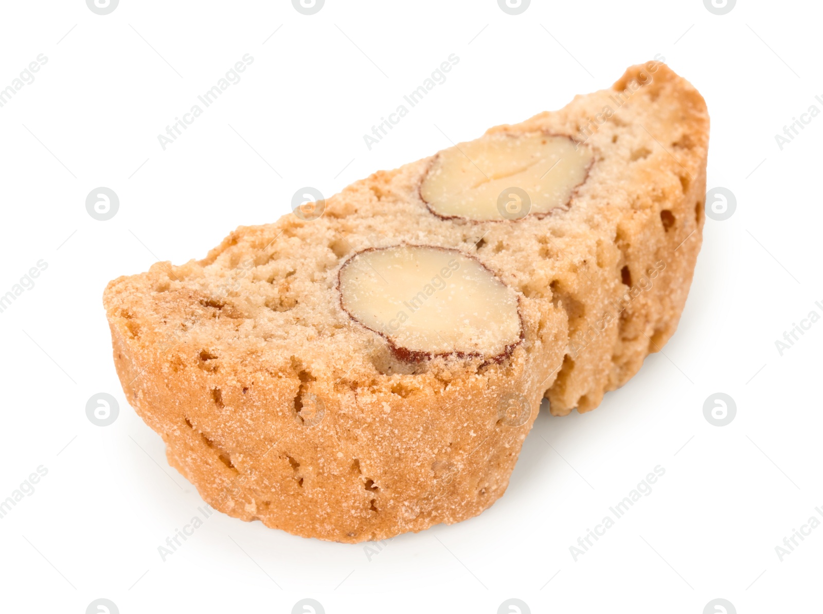 Photo of Traditional Italian almond biscuit (Cantucci) isolated on white