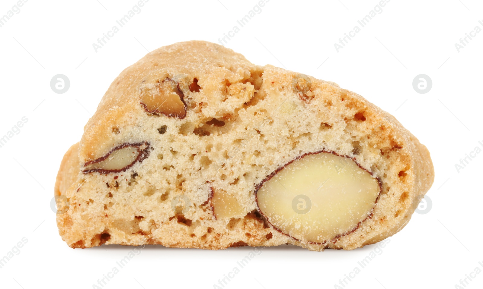 Photo of Traditional Italian almond biscuit (Cantucci) isolated on white