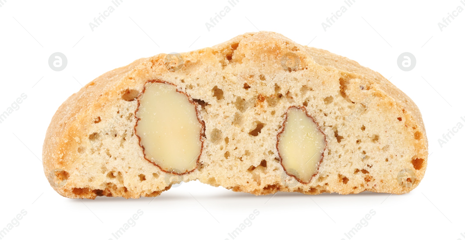 Photo of Traditional Italian almond biscuit (Cantucci) isolated on white