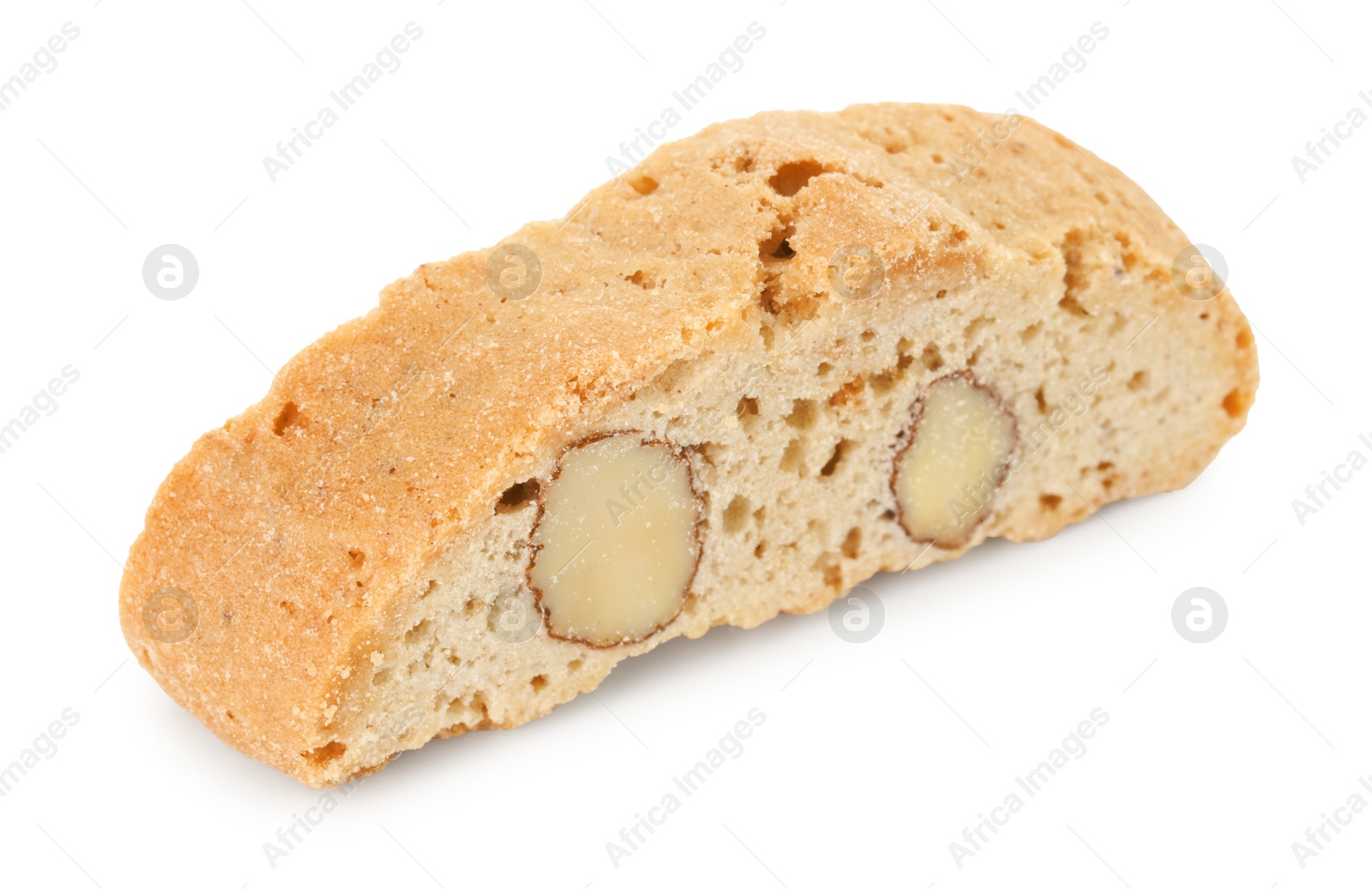 Photo of Traditional Italian almond biscuit (Cantucci) isolated on white