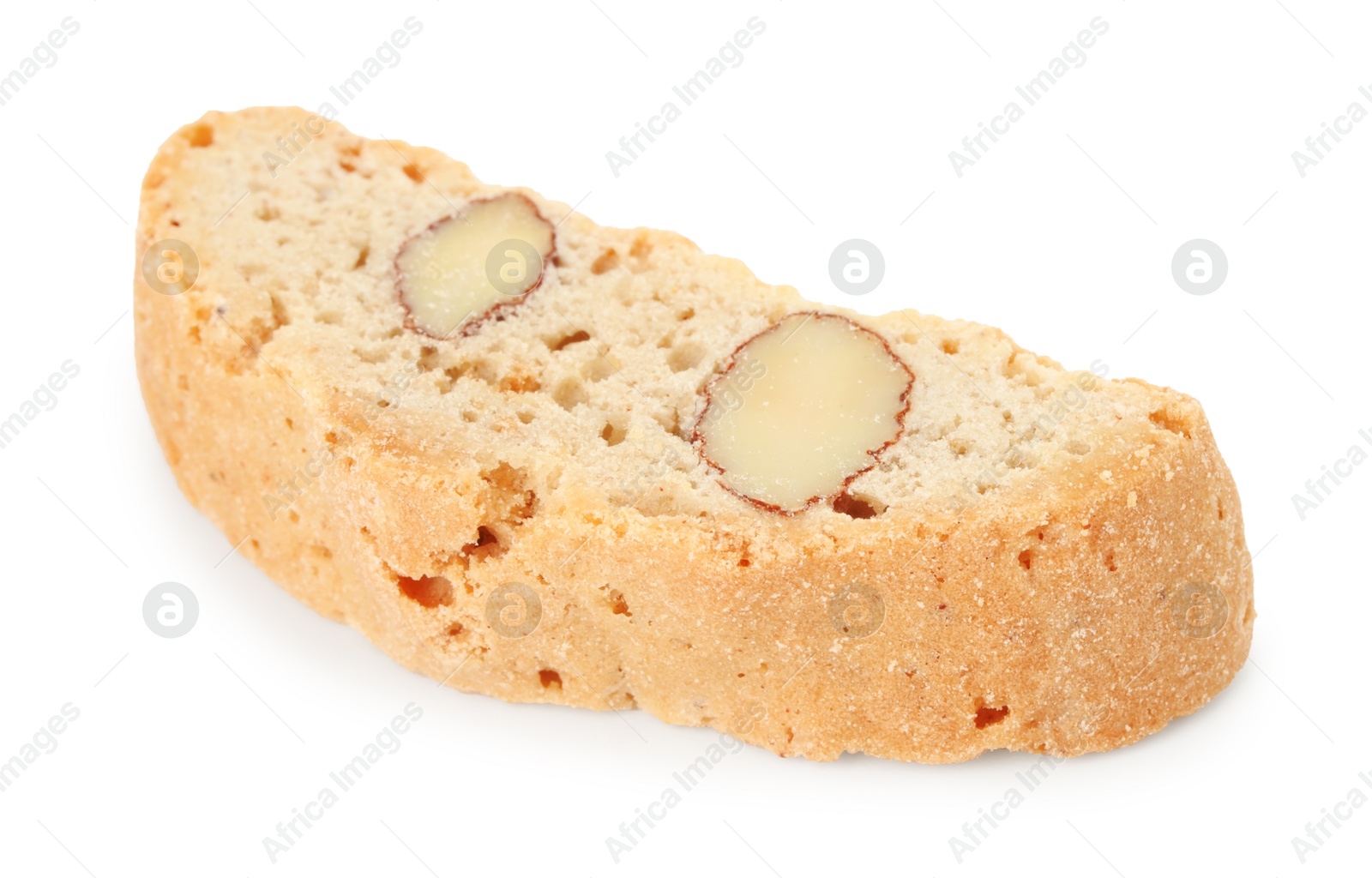 Photo of Traditional Italian almond biscuit (Cantucci) isolated on white