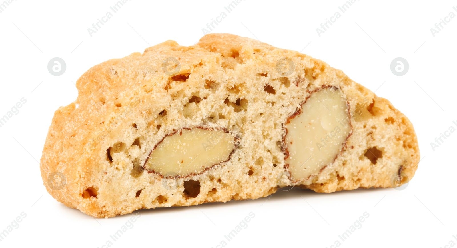 Photo of Traditional Italian almond biscuit (Cantucci) isolated on white