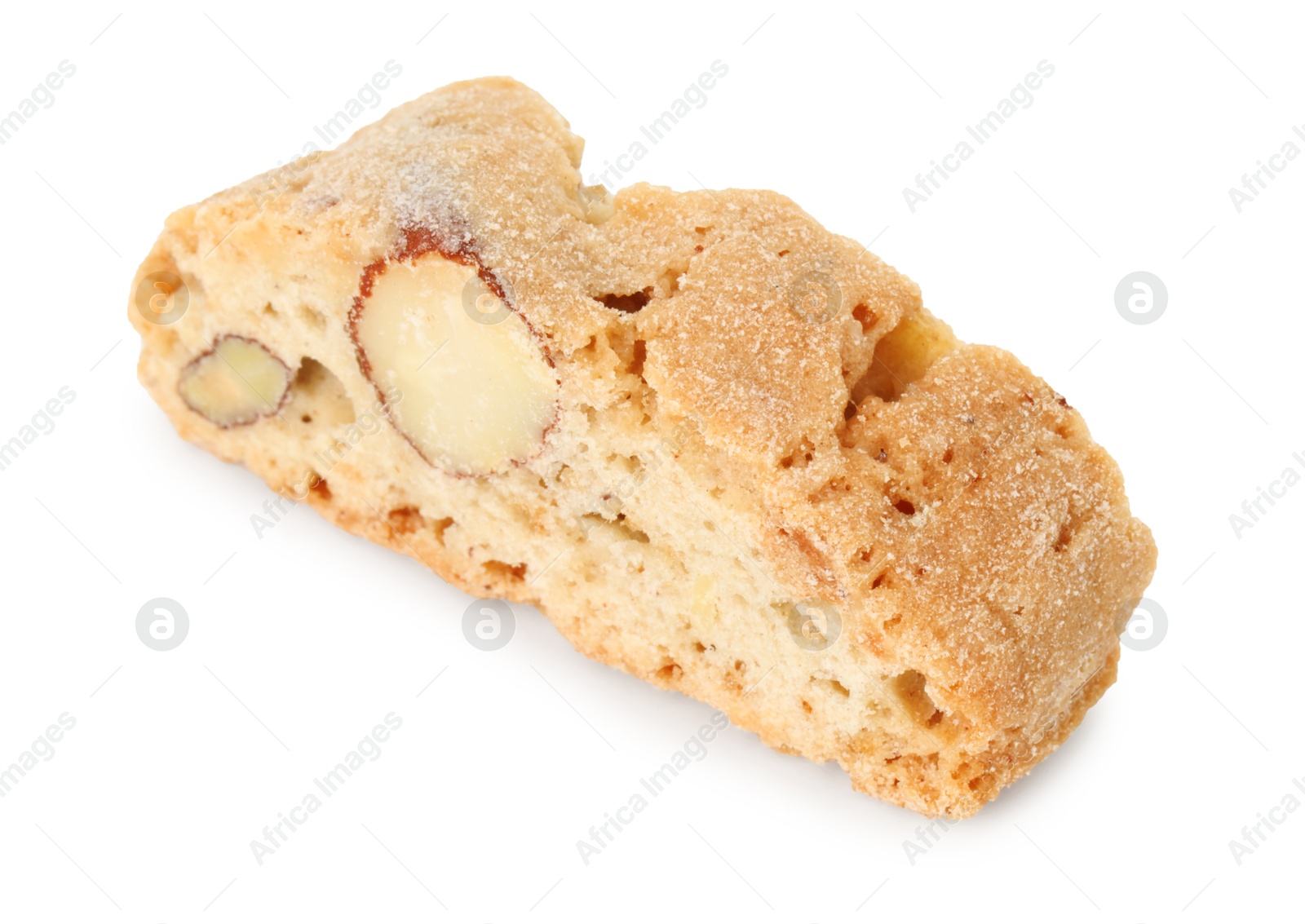 Photo of Traditional Italian almond biscuit (Cantucci) isolated on white