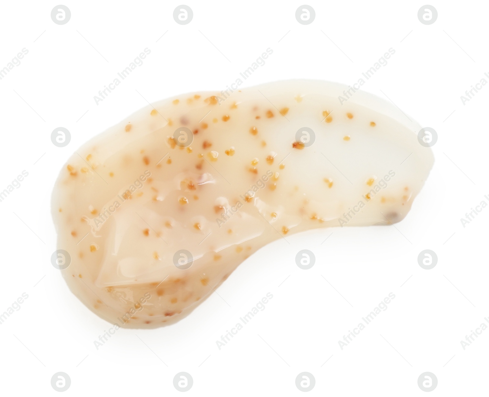 Photo of Smear of body scrub isolated on white