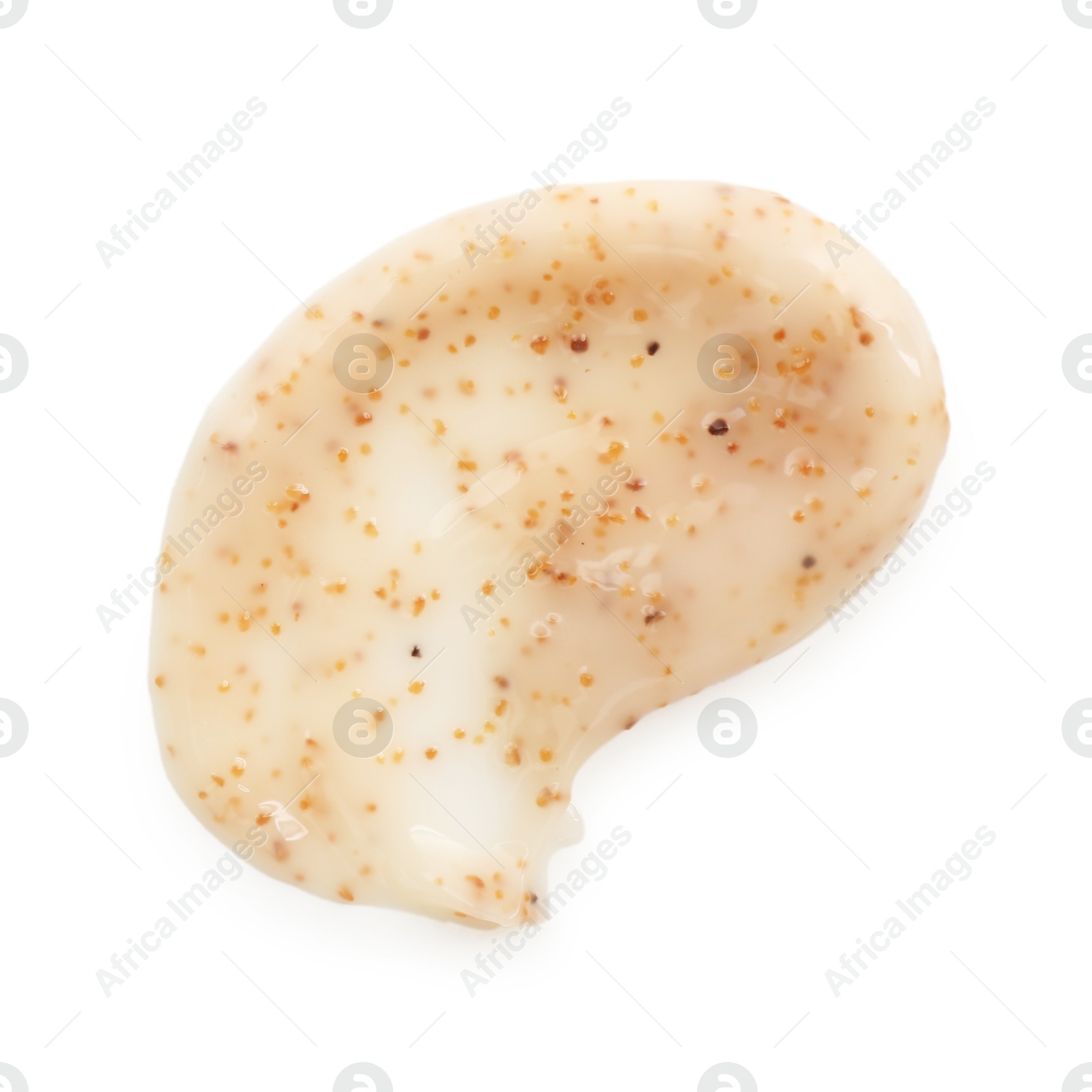 Photo of Smear of body scrub isolated on white