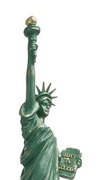 Photo of Statue of Liberty isolated on white. Symbol of freedom