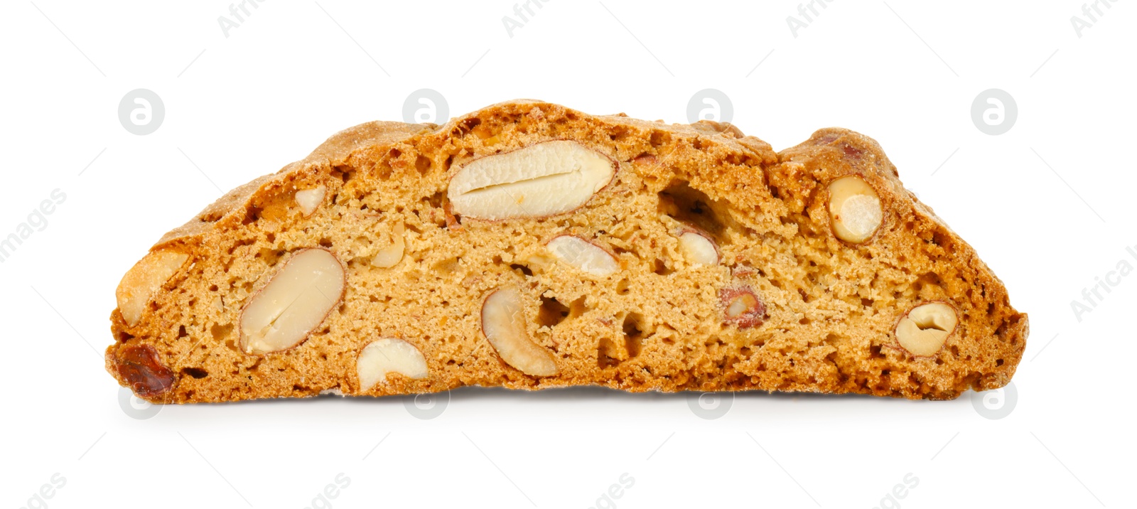 Photo of Traditional Italian almond biscuit (Cantucci) isolated on white