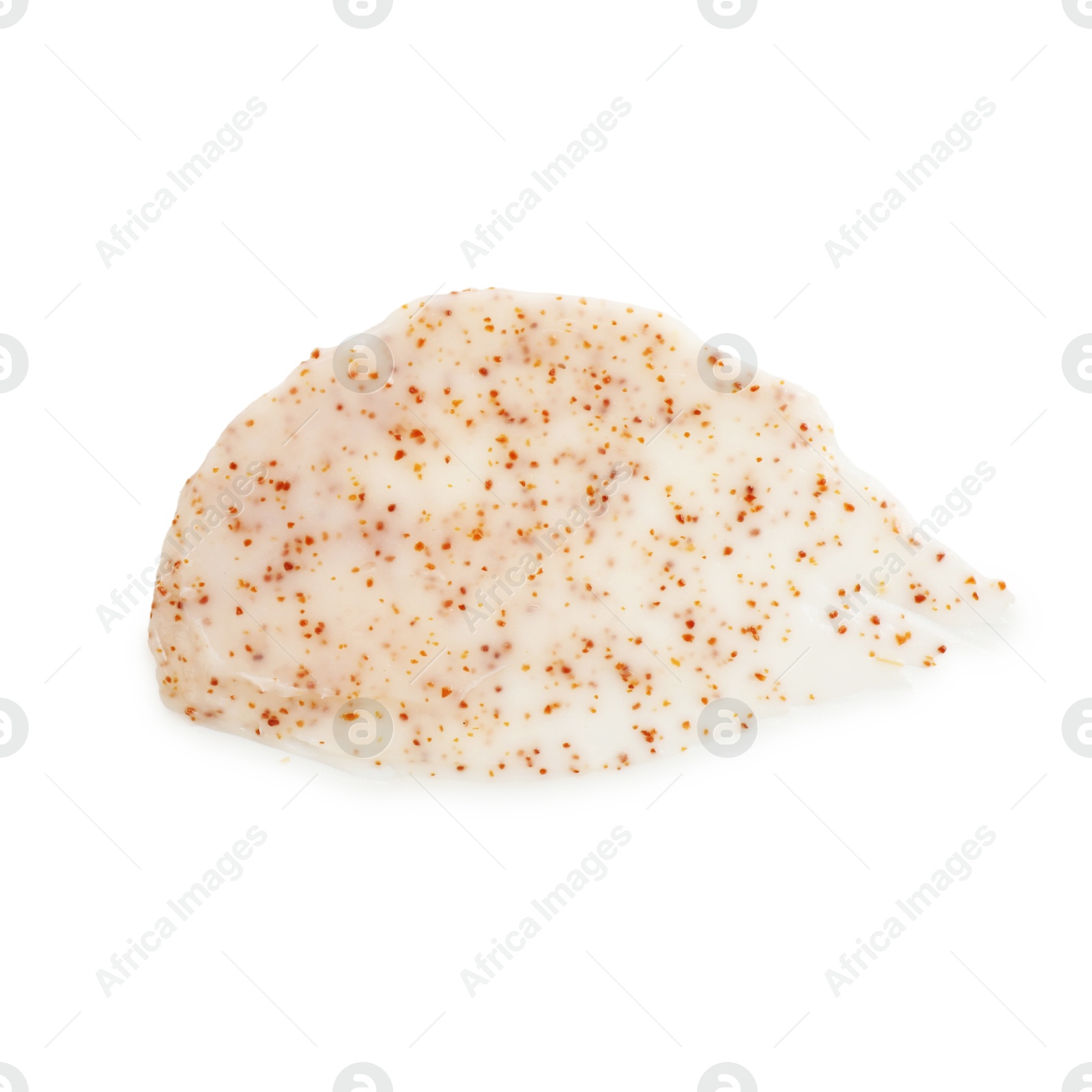 Photo of Smear of body scrub isolated on white