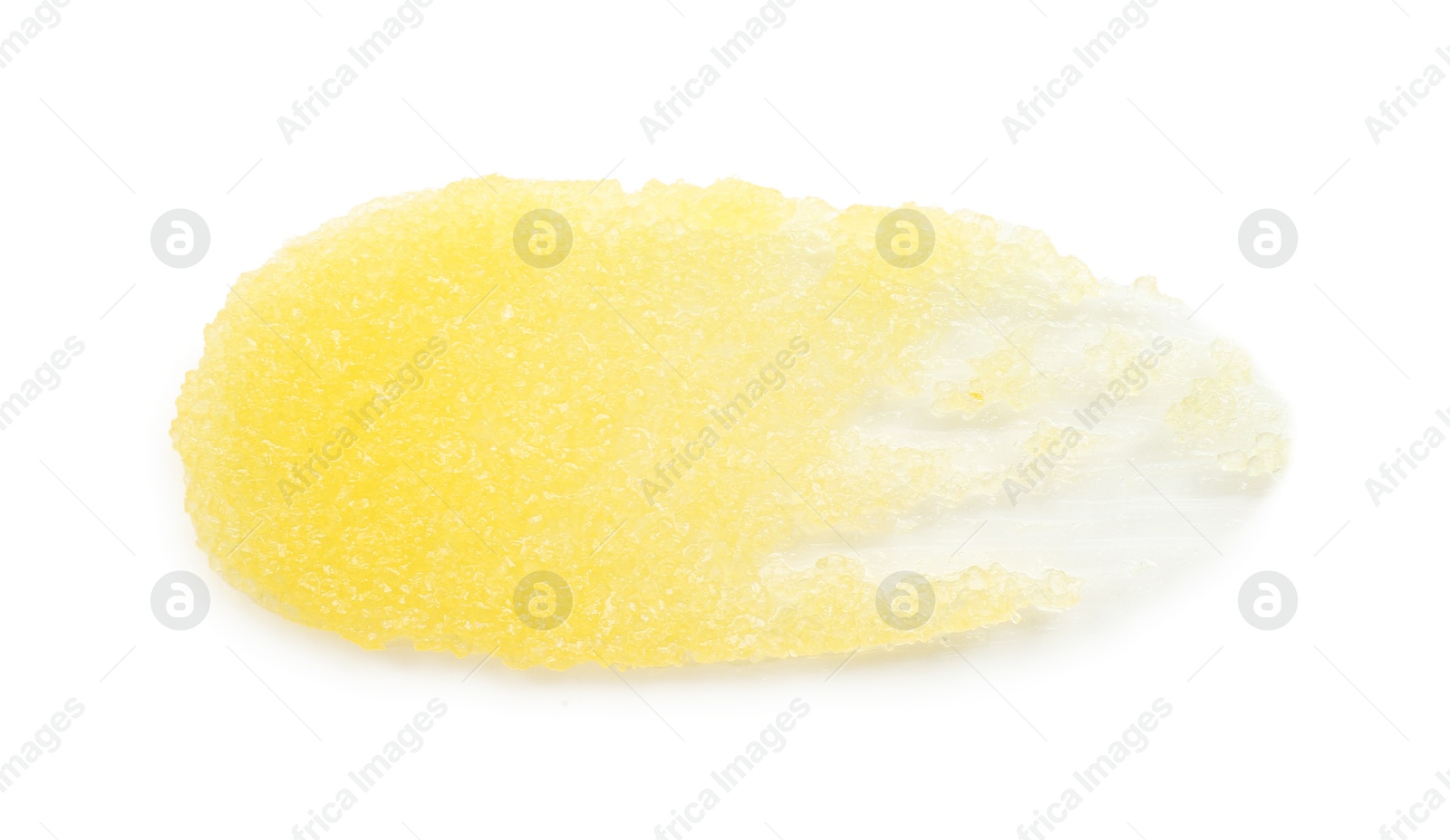 Photo of Smear of body scrub isolated on white