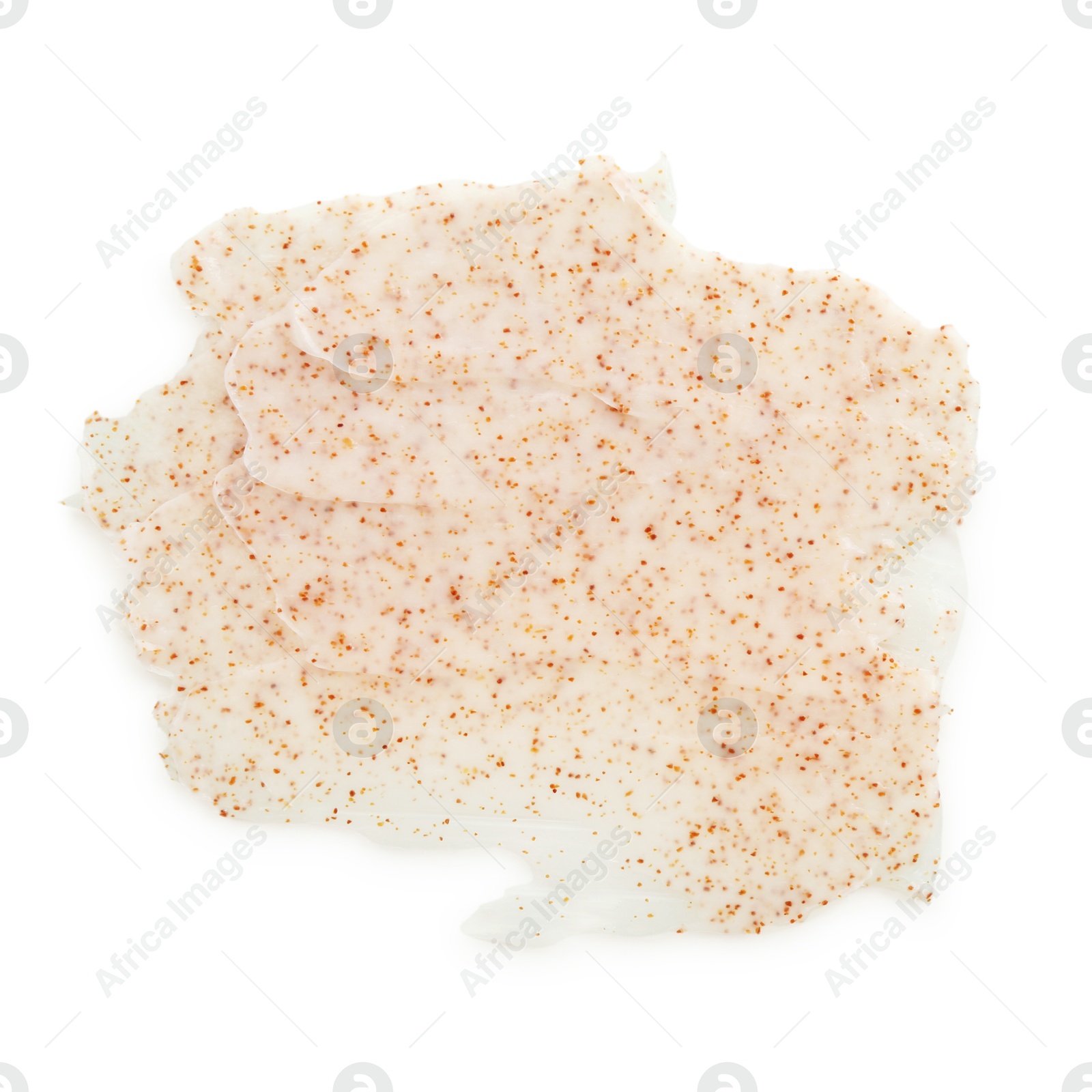 Photo of Smear of body scrub isolated on white