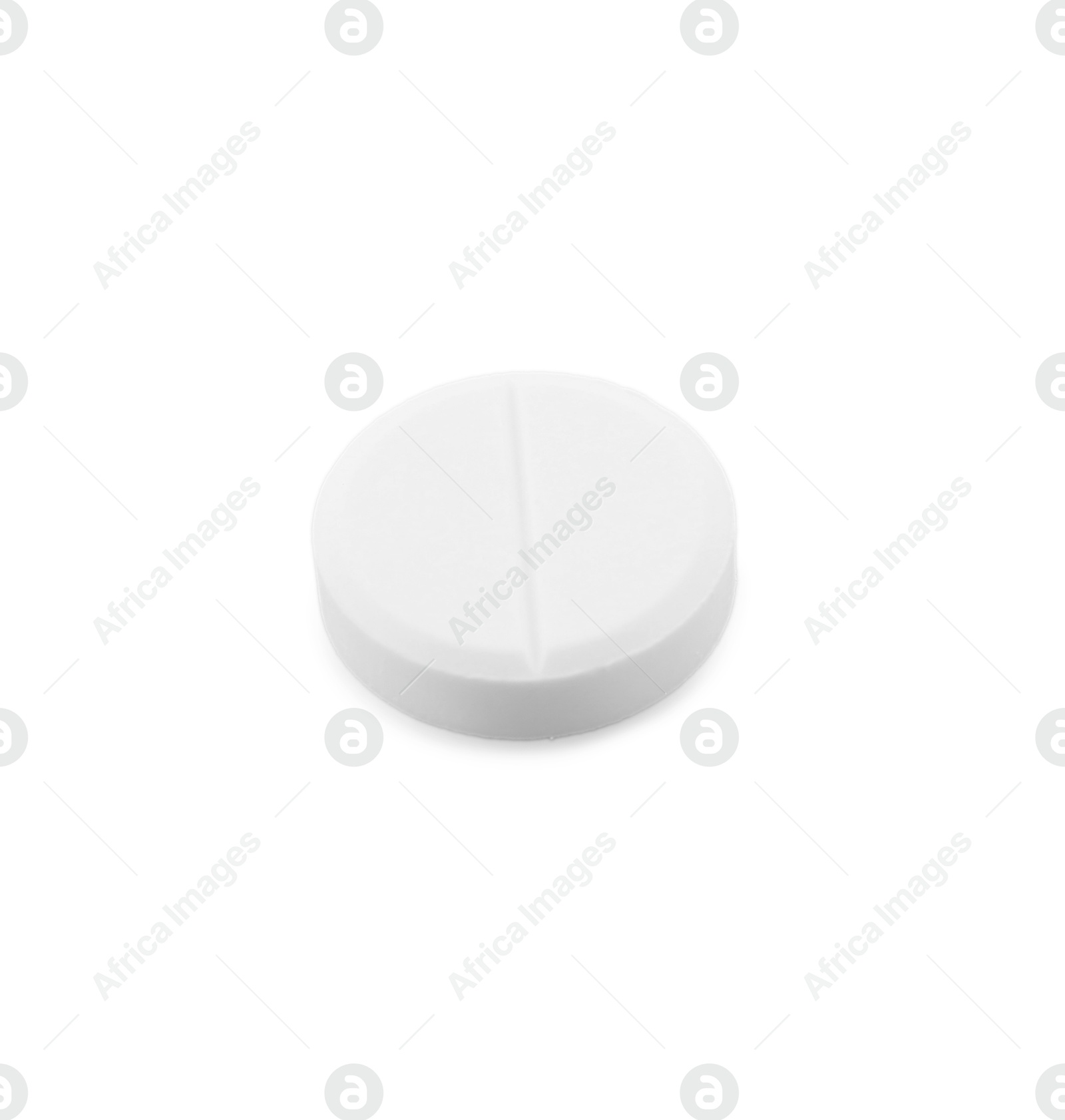 Photo of One antibiotic pill on light grey background. Medical remedy