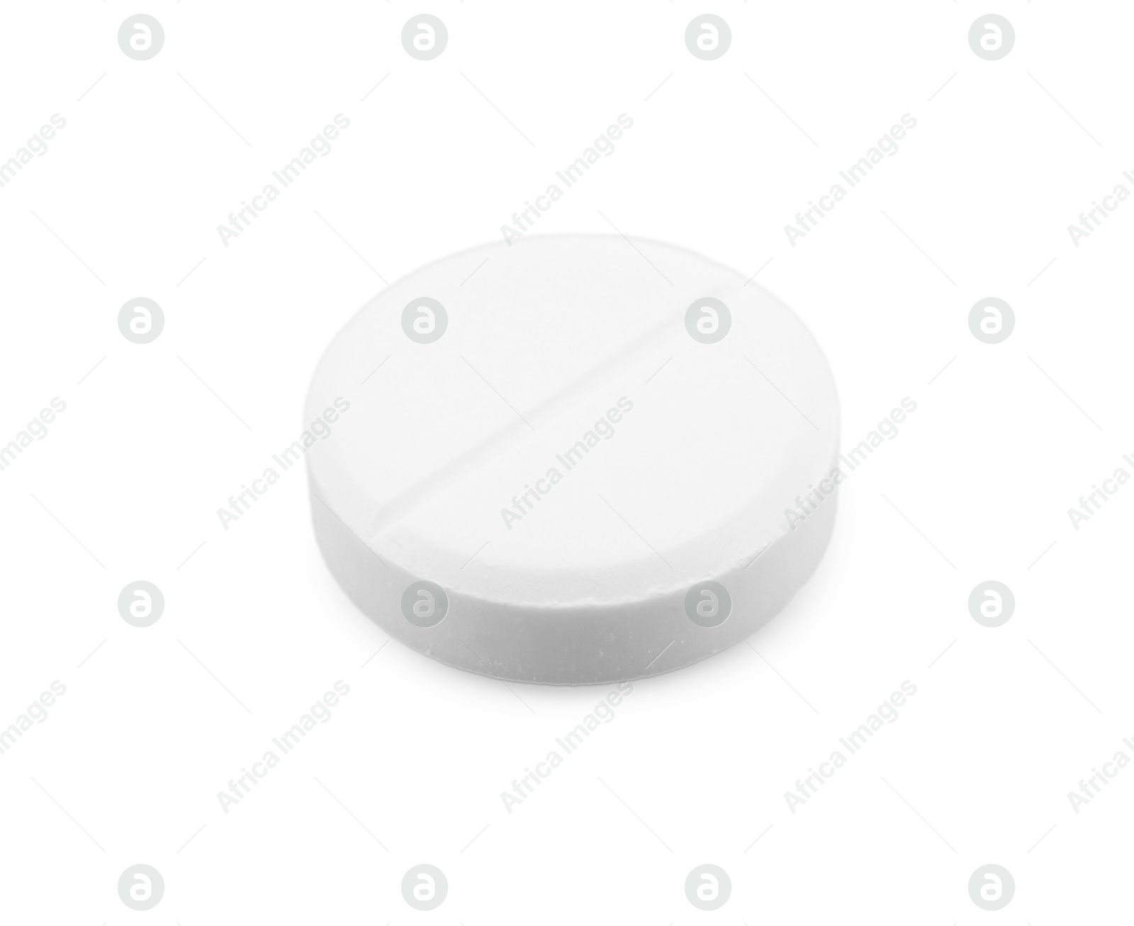 Photo of One antibiotic pill on light grey background. Medical remedy