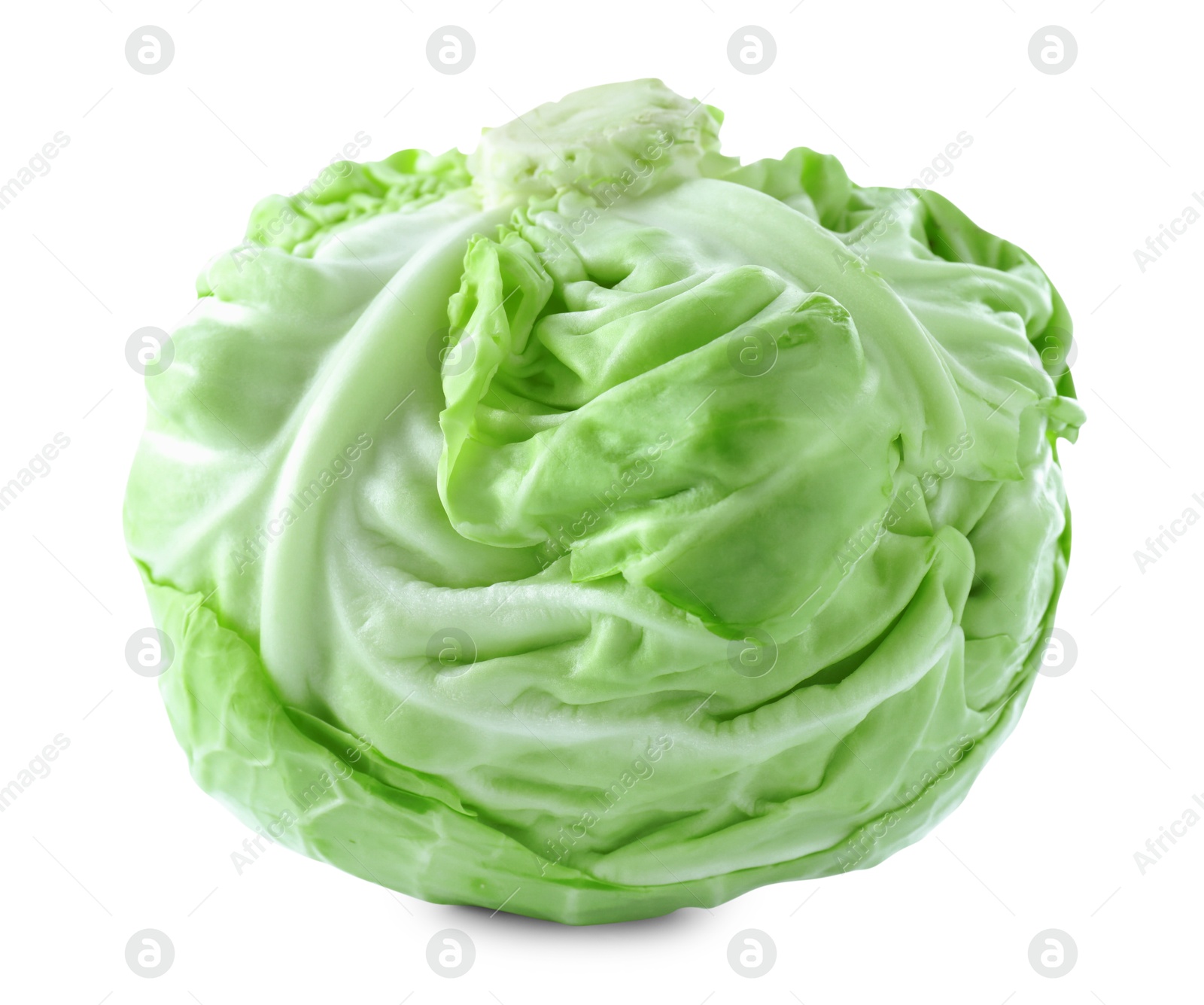 Photo of Whole head of cabbage isolated on white