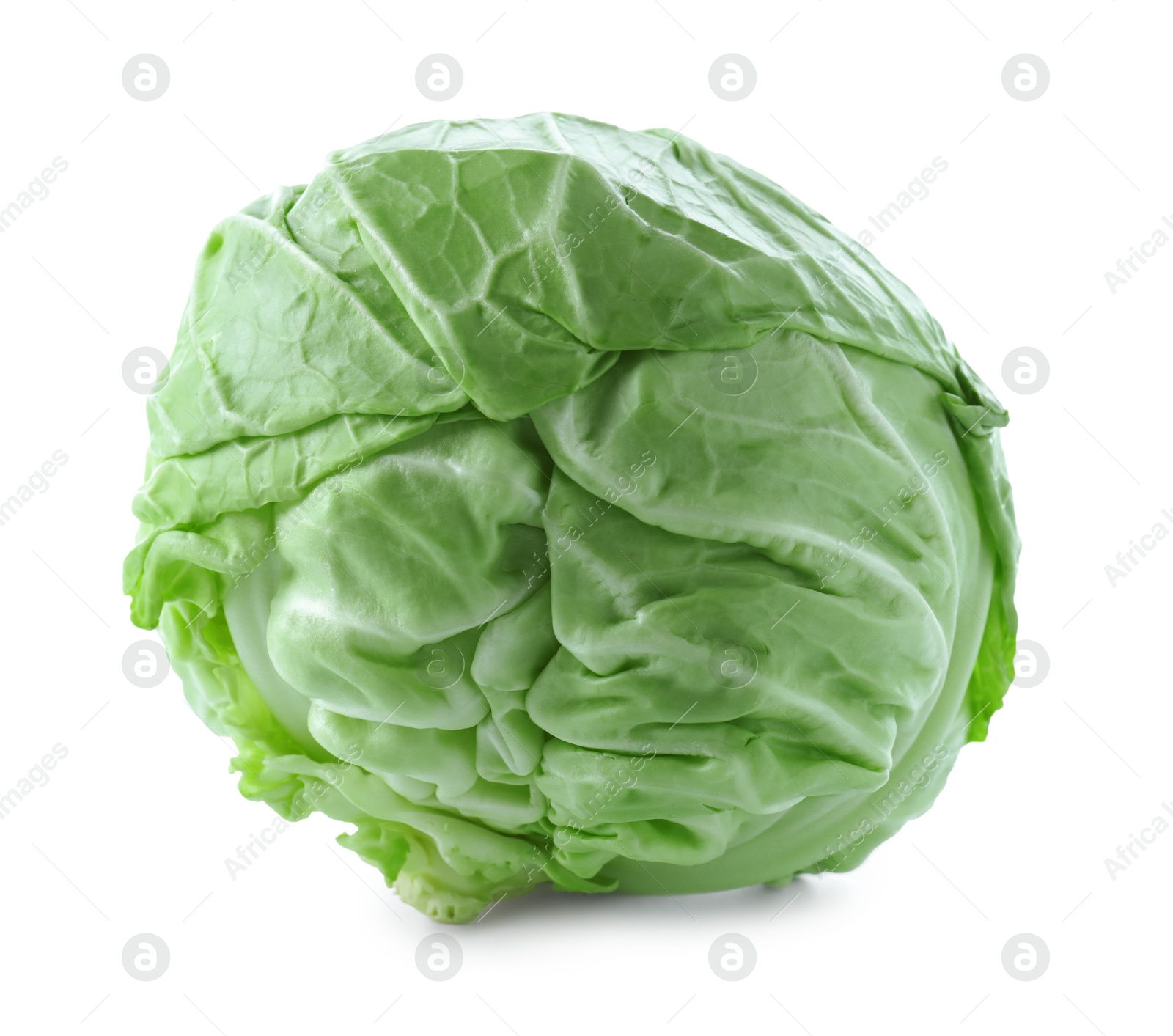 Photo of Whole head of cabbage isolated on white