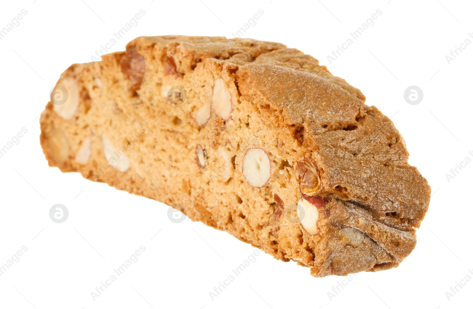 Photo of Traditional Italian almond biscuit (Cantucci) isolated on white