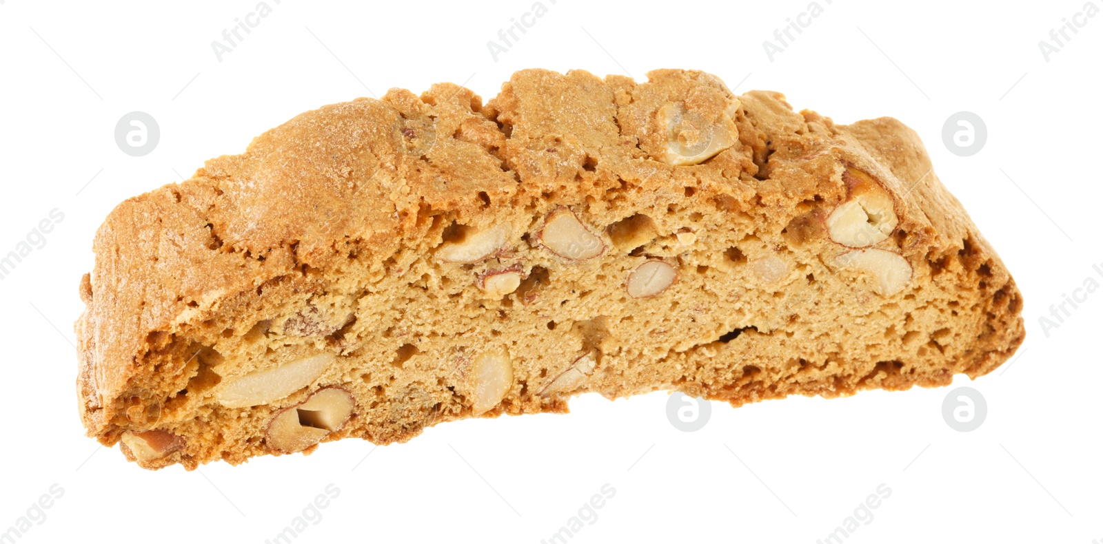 Photo of Traditional Italian almond biscuit (Cantucci) isolated on white