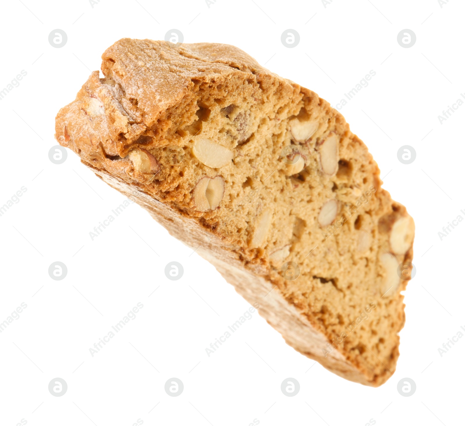 Photo of Traditional Italian almond biscuit (Cantucci) isolated on white