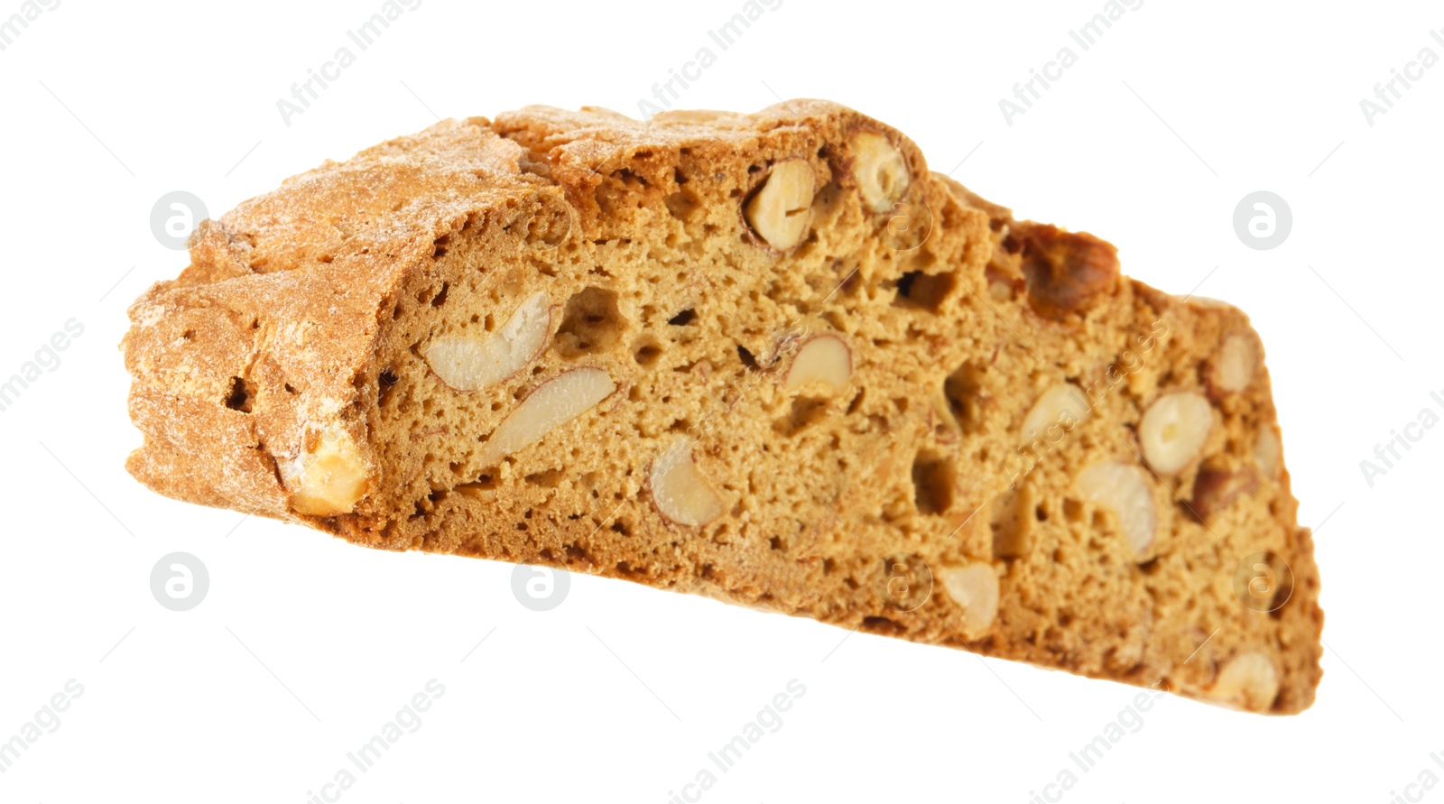 Photo of Traditional Italian almond biscuit (Cantucci) isolated on white