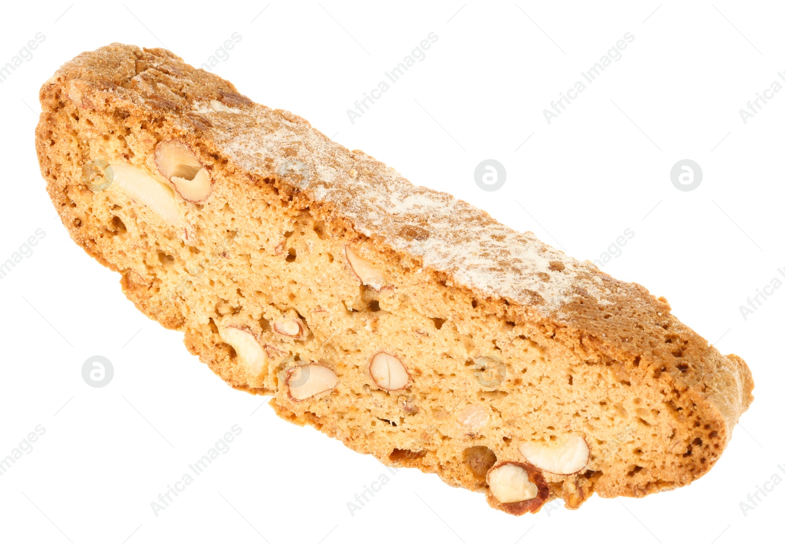 Photo of Traditional Italian almond biscuit (Cantucci) isolated on white