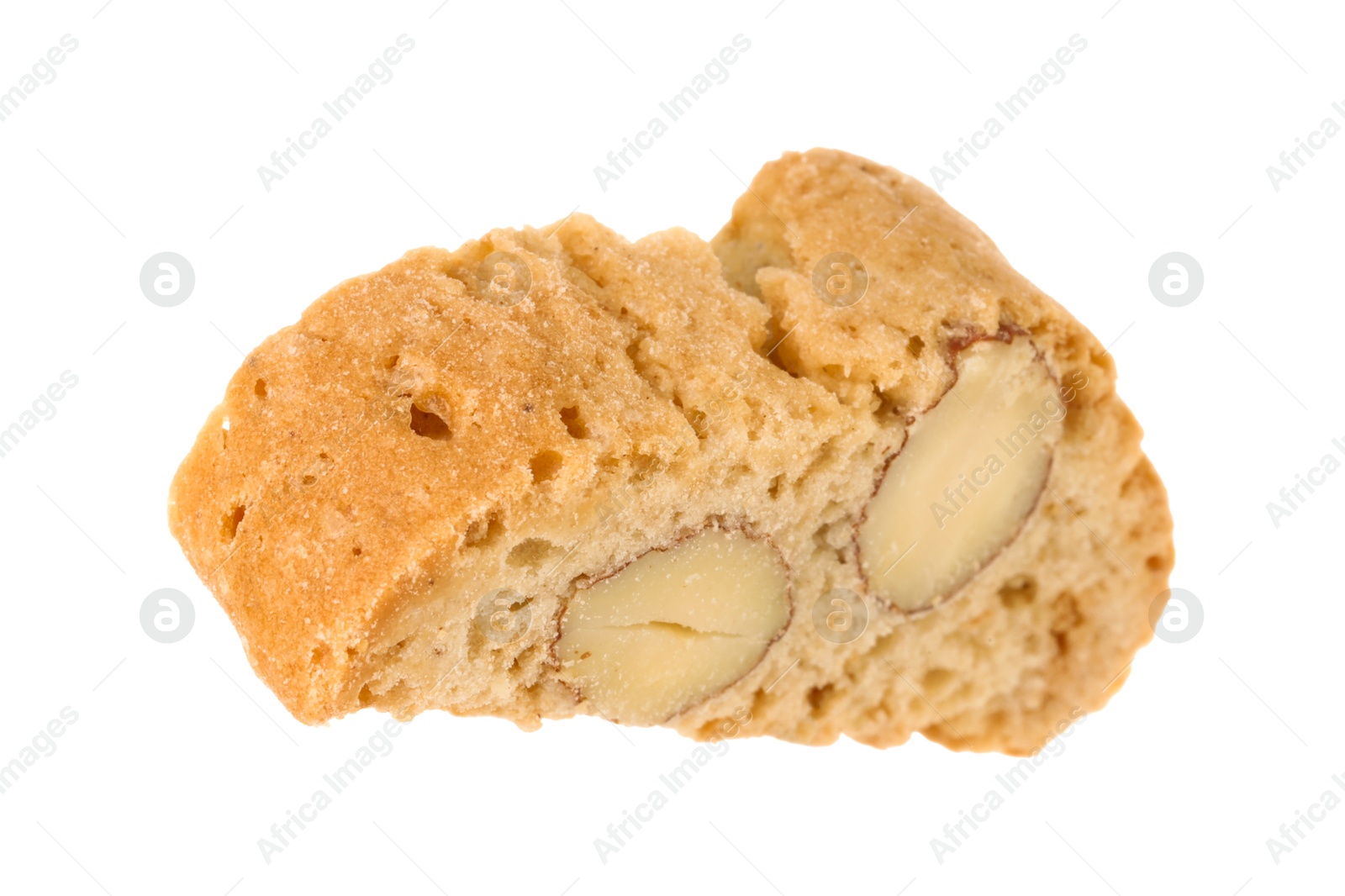 Photo of Traditional Italian almond biscuit (Cantucci) isolated on white