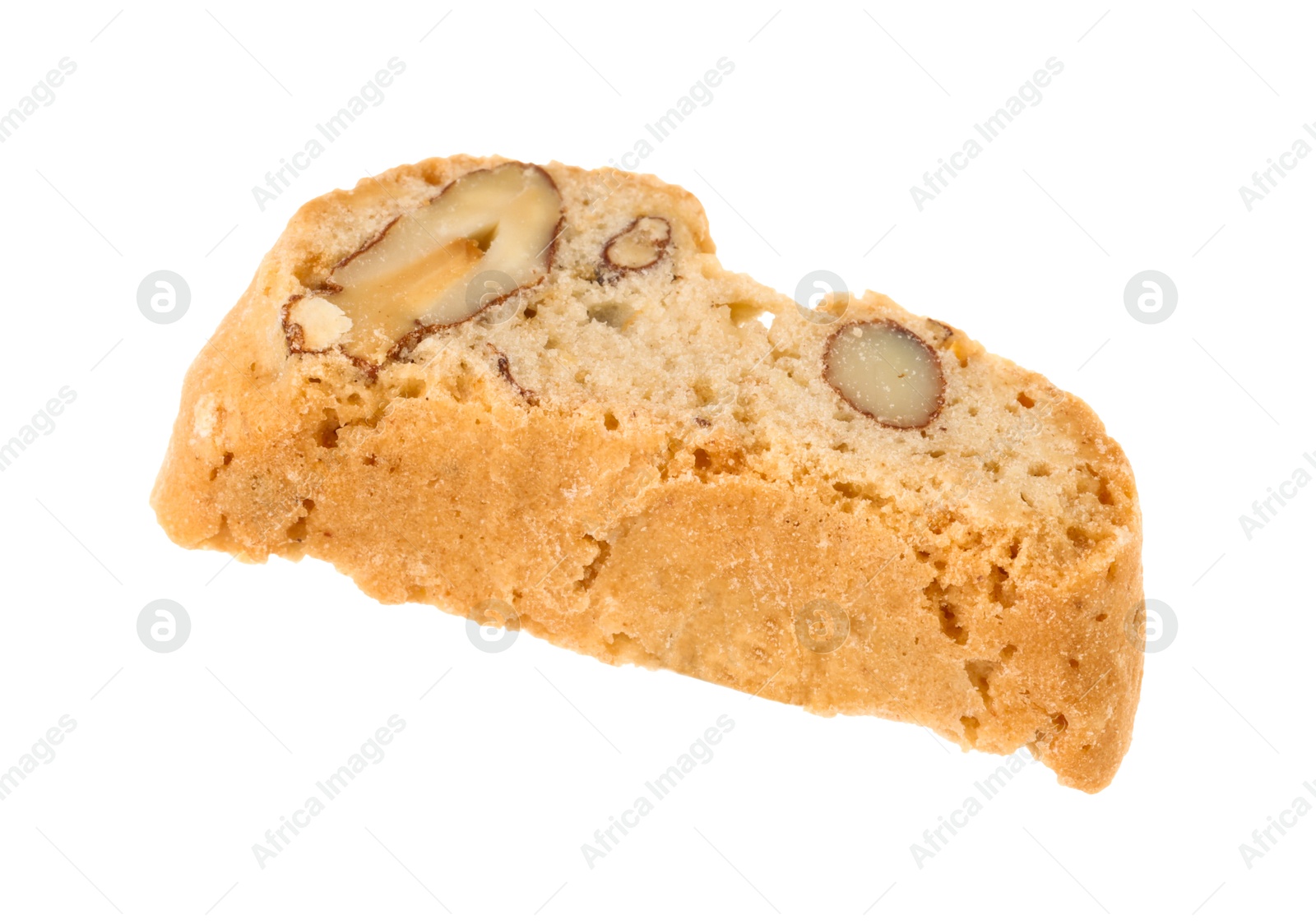 Photo of Traditional Italian almond biscuit (Cantucci) isolated on white