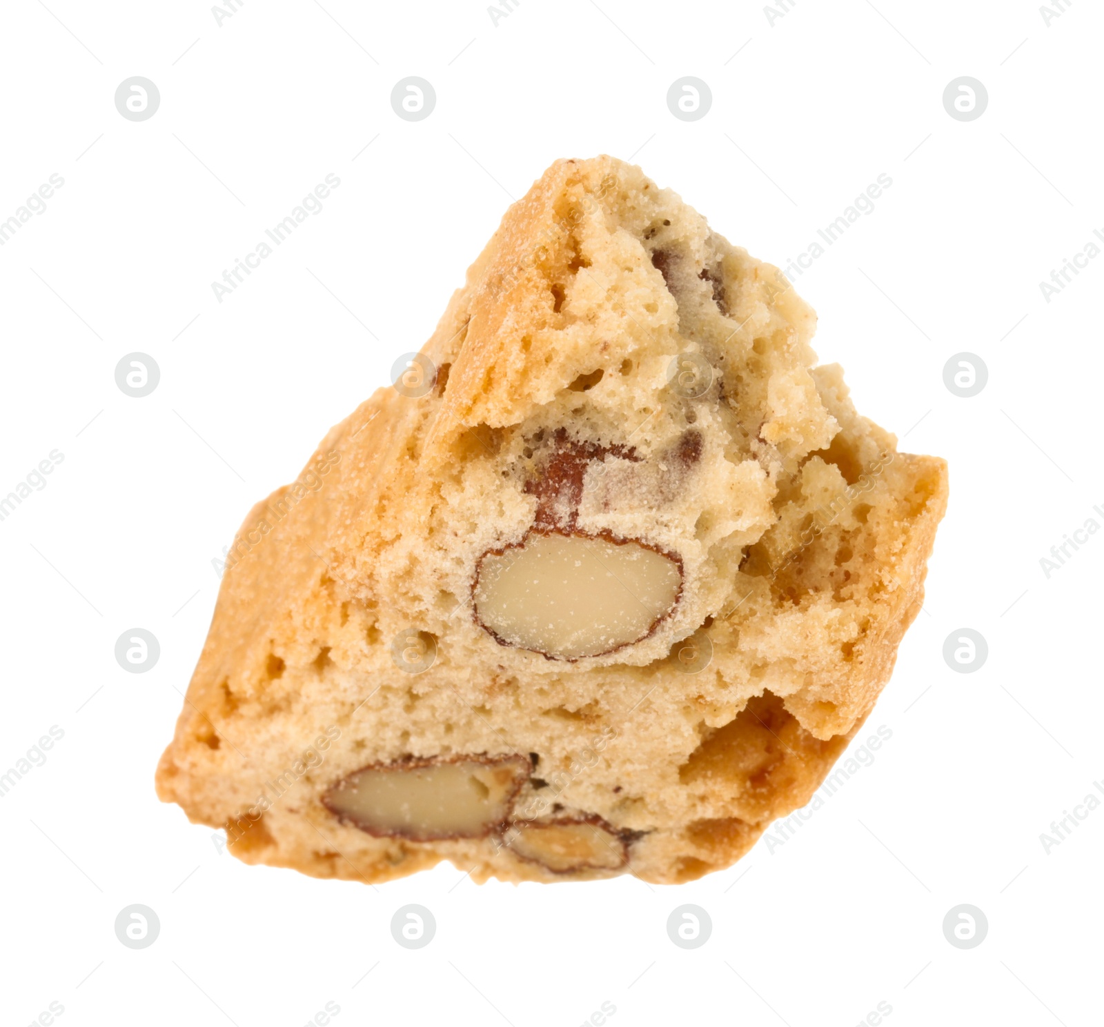 Photo of Traditional Italian almond biscuit (Cantucci) isolated on white