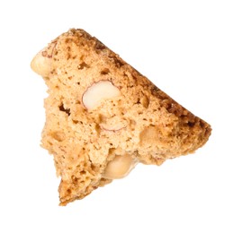 Photo of Piece of traditional Italian almond biscuit (Cantucci) isolated on white