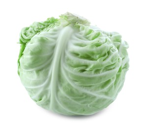 Photo of Whole head of cabbage isolated on white