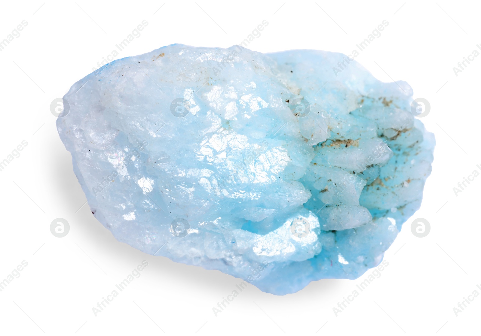 Photo of Beautiful crystal isolated on white. Natural gemstone