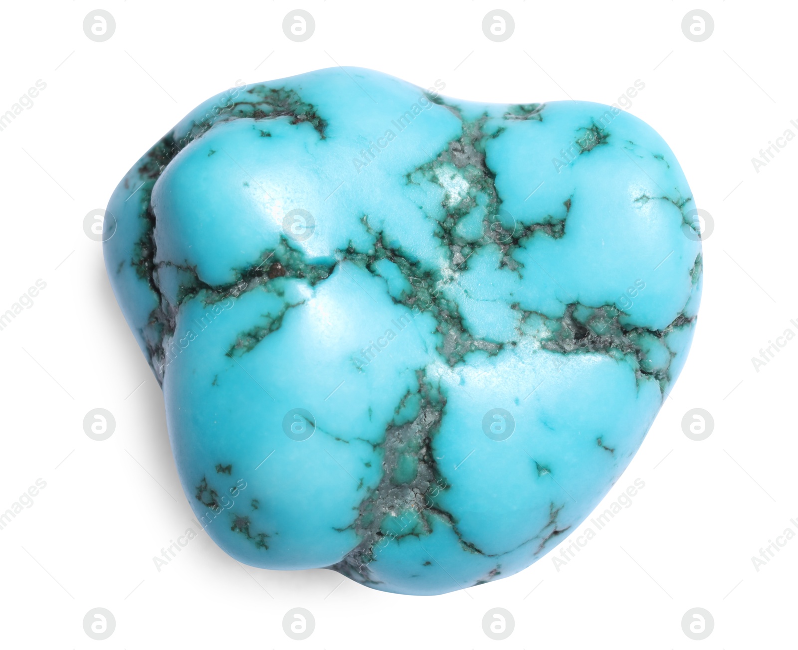 Photo of Beautiful turquoise isolated on white. Natural gemstone