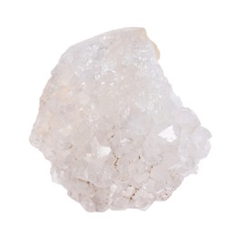 Photo of Beautiful crystal isolated on white. Natural gemstone