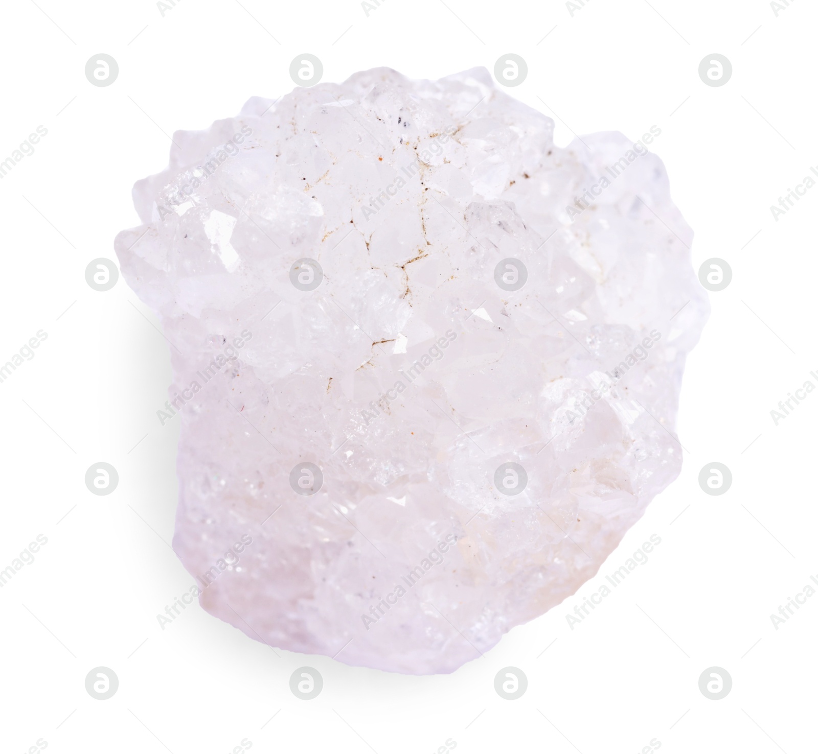 Photo of Beautiful crystal isolated on white. Natural gemstone