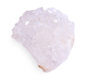 Photo of Beautiful crystal isolated on white. Natural gemstone