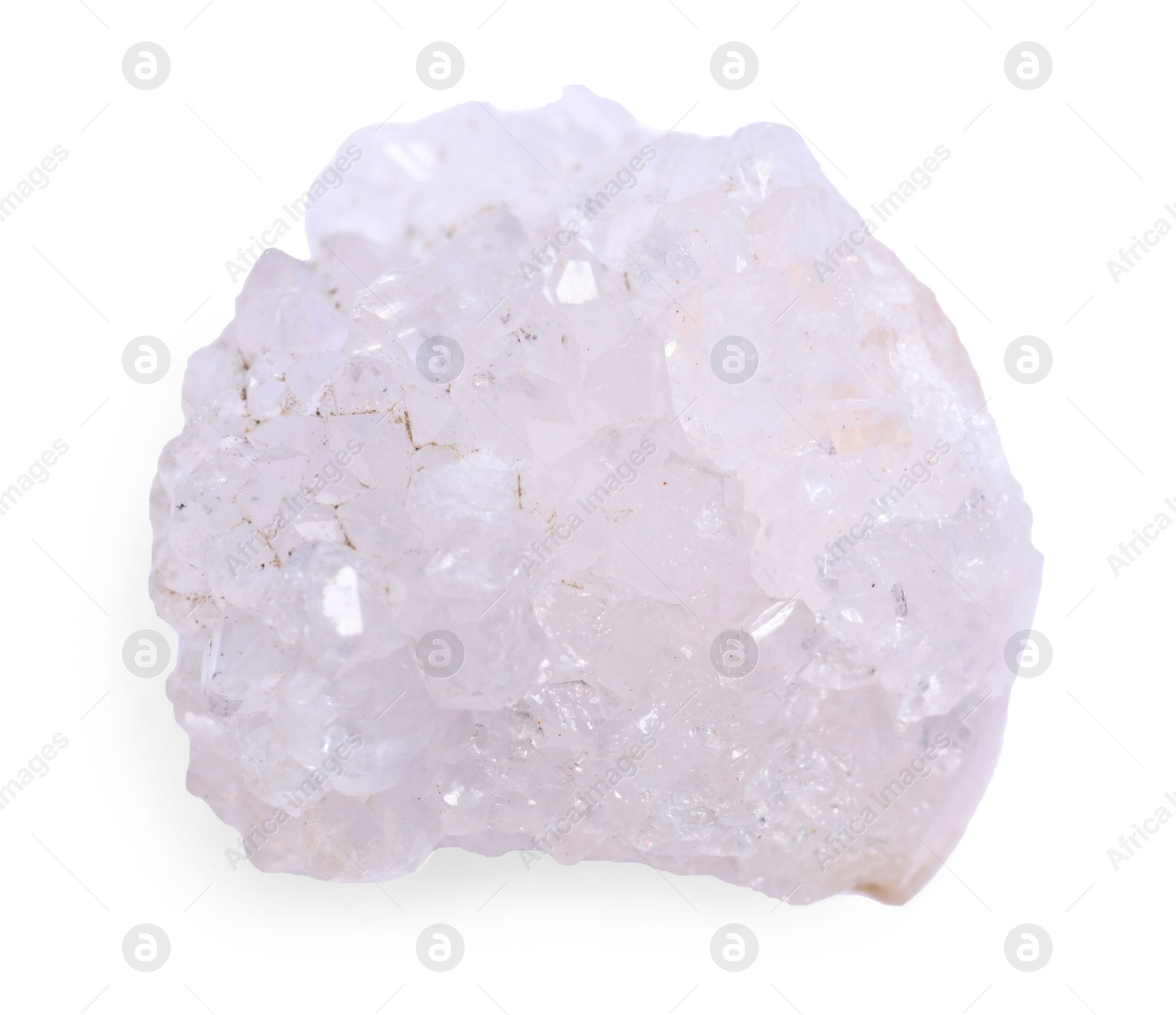 Photo of Beautiful crystal isolated on white. Natural gemstone