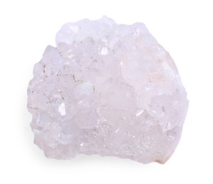 Photo of Beautiful crystal isolated on white. Natural gemstone