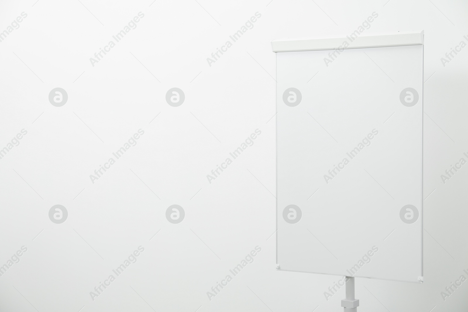 Photo of Flip chart on white background. Mockup for design