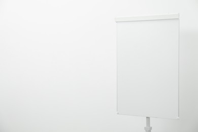 Photo of Flip chart on white background. Mockup for design