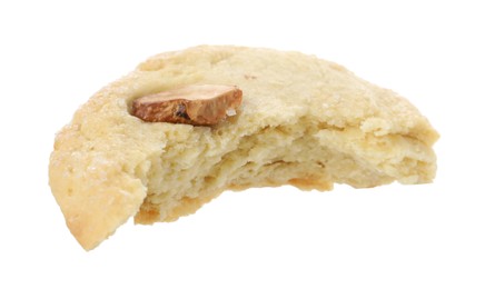 Photo of Piece of cashew cookie isolated on white