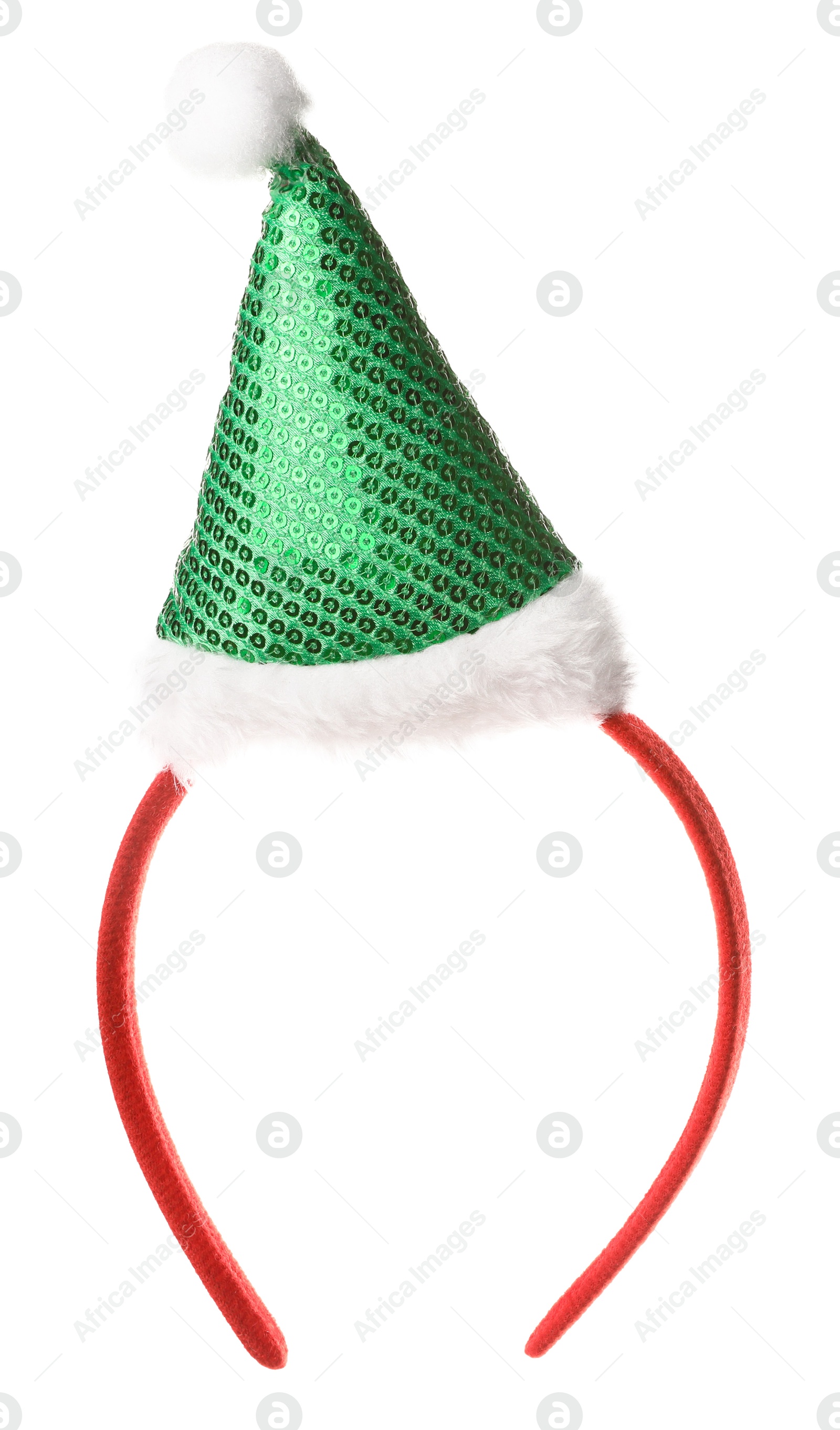 Photo of One bright Christmas headband isolated on white