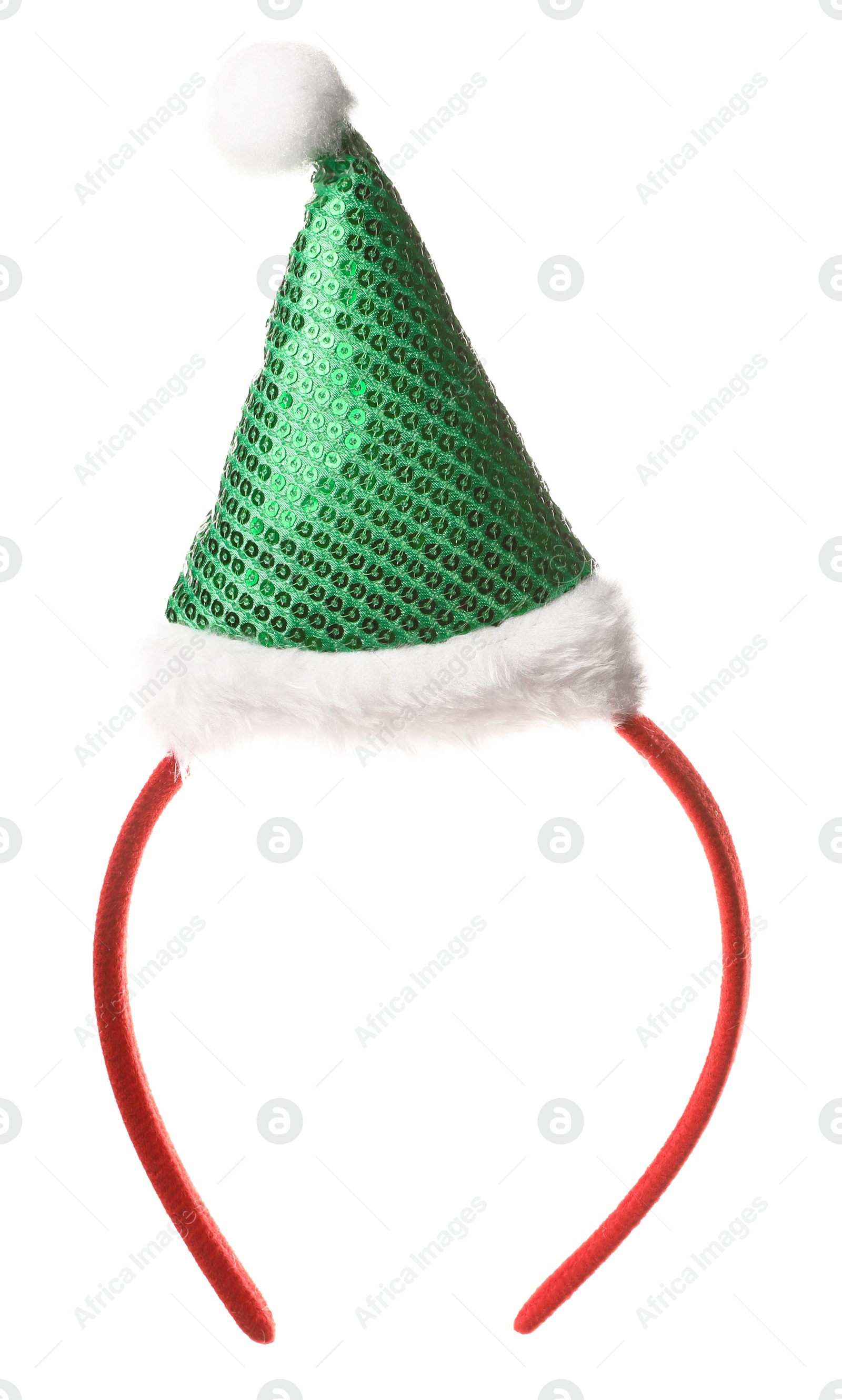 Photo of One bright Christmas headband isolated on white