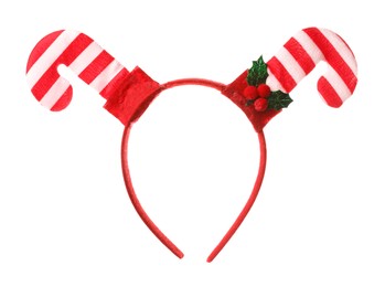 Photo of One bright Christmas headband isolated on white