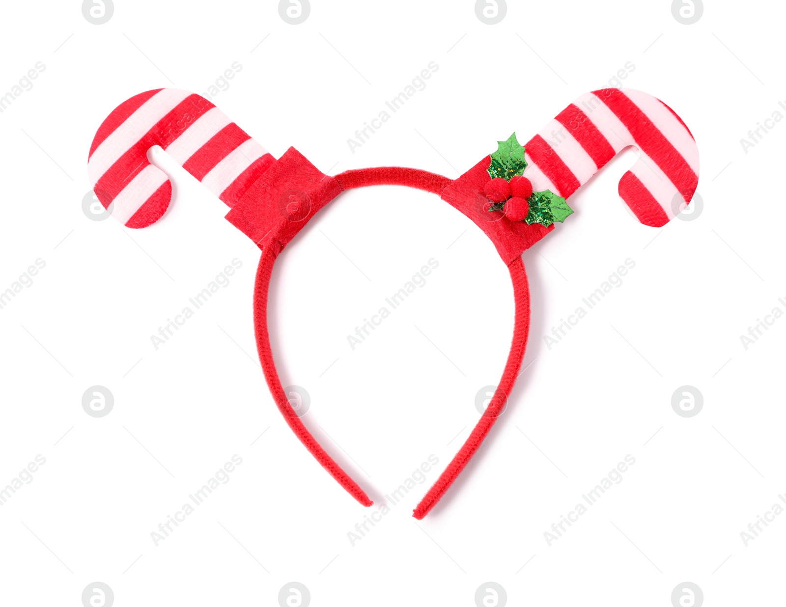 Photo of One bright Christmas headband isolated on white