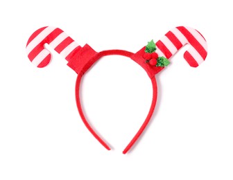 Photo of One bright Christmas headband isolated on white